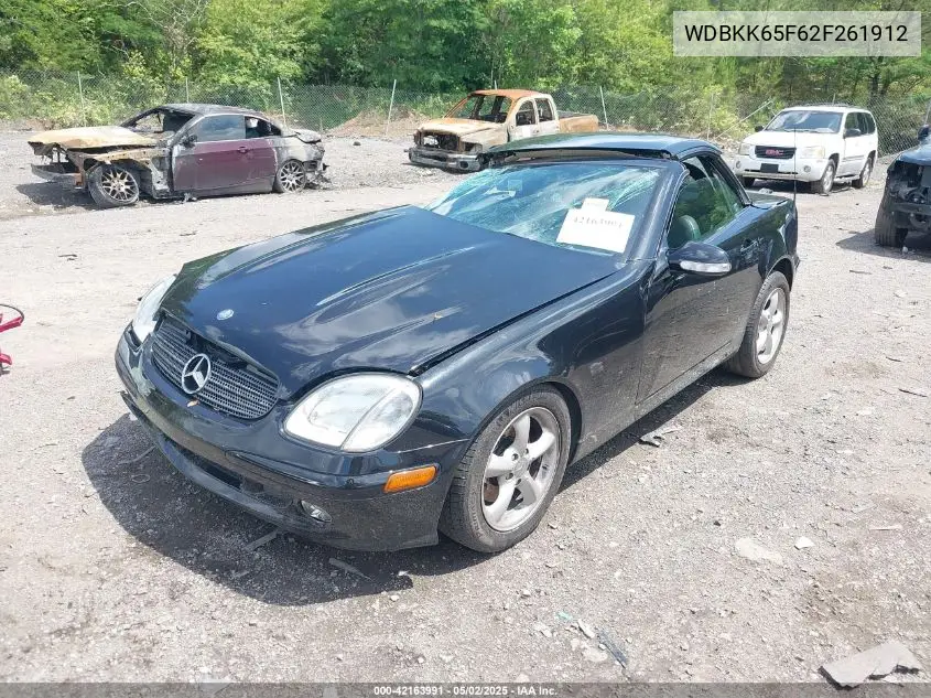2002 Mercedes-Benz Slk 320 VIN: WDBKK65F62F261912 Lot: 42163991