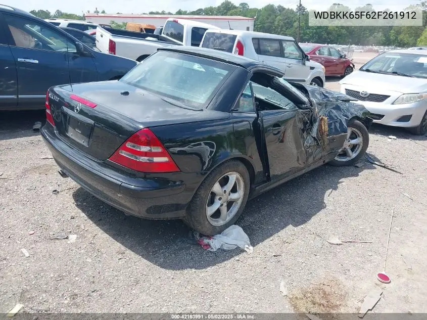 2002 Mercedes-Benz Slk 320 VIN: WDBKK65F62F261912 Lot: 42163991