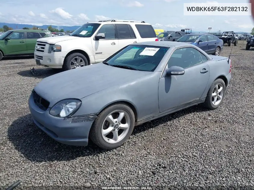 2003 Mercedes-Benz Slk 320 VIN: WDBKK65F63F282132 Lot: 41965580