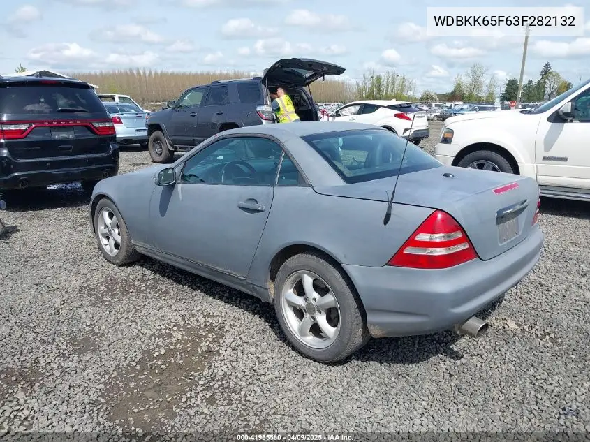 2003 Mercedes-Benz Slk 320 VIN: WDBKK65F63F282132 Lot: 41965580