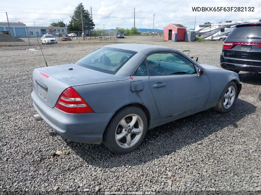 2003 Mercedes-Benz Slk 320 VIN: WDBKK65F63F282132 Lot: 41965580
