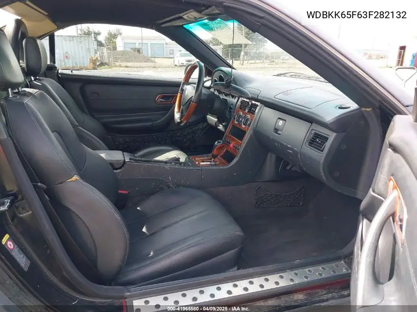 2003 Mercedes-Benz Slk 320 VIN: WDBKK65F63F282132 Lot: 41965580