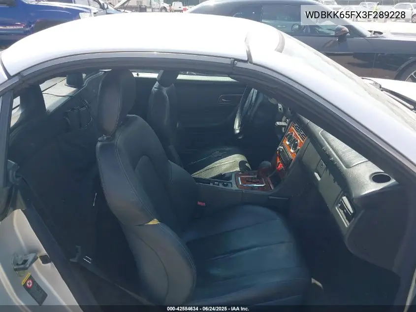 2003 Mercedes-Benz Slk 320 VIN: WDBKK65FX3F289228 Lot: 42584634