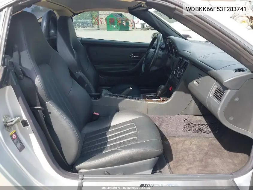 2003 Mercedes-Benz Slk 32 Amg VIN: WDBKK66F53F283741 Lot: 42589178