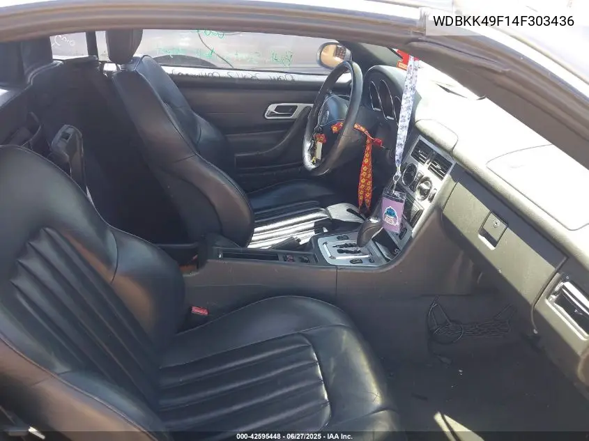 2004 Mercedes-Benz Slk 230 Kompressor VIN: WDBKK49F14F303436 Lot: 42595448