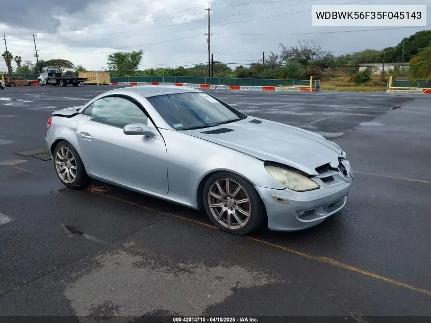 2005 Mercedes-Benz Slk 350 VIN: WDBWK56F35F045143 Lot: 42014710
