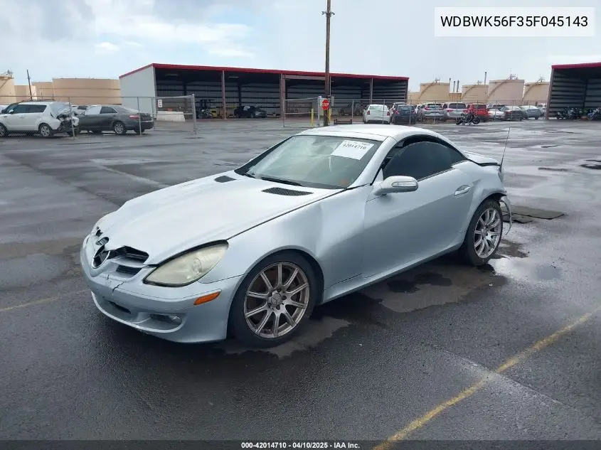 2005 Mercedes-Benz Slk 350 VIN: WDBWK56F35F045143 Lot: 42014710