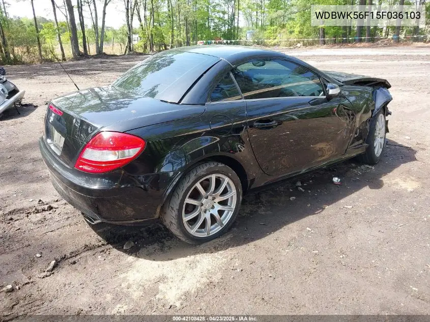 2005 Mercedes-Benz Slk 350 VIN: WDBWK56F15F036103 Lot: 42108428