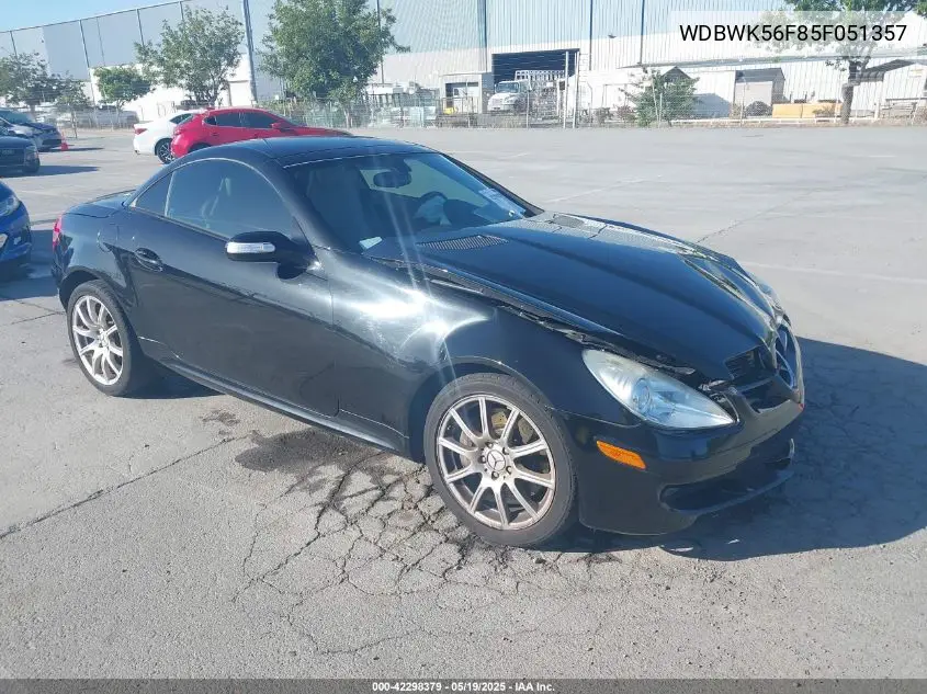 2005 Mercedes-Benz Slk 350 VIN: WDBWK56F85F051357 Lot: 42298379