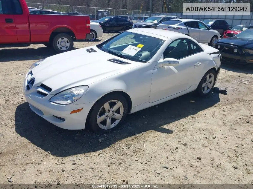 2006 Mercedes-Benz Slk 280 VIN: WDBWK54F66F129347 Lot: 41817799