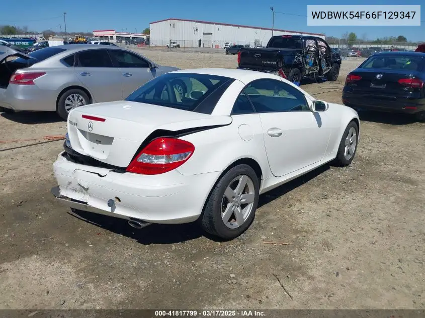 2006 Mercedes-Benz Slk 280 VIN: WDBWK54F66F129347 Lot: 41817799