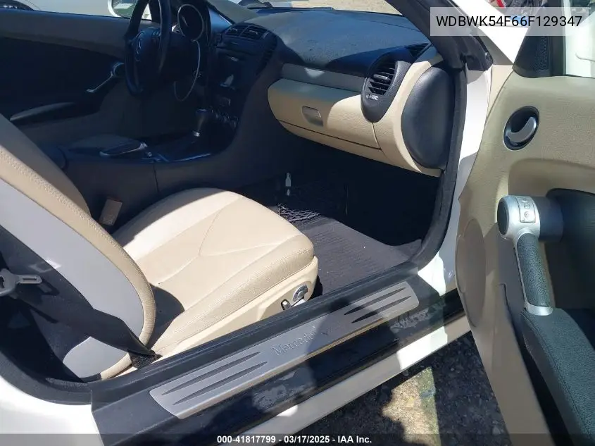 2006 Mercedes-Benz Slk 280 VIN: WDBWK54F66F129347 Lot: 41817799
