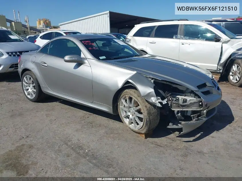 2006 Mercedes-Benz Slk 350 VIN: WDBWK56FX6F121510 Lot: 42086081