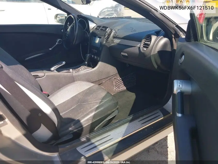 2006 Mercedes-Benz Slk 350 VIN: WDBWK56FX6F121510 Lot: 42086081