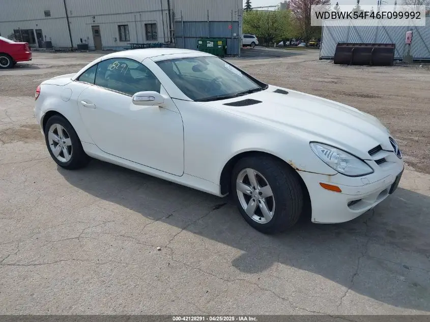 2006 Mercedes-Benz Slk 280 VIN: WDBWK54F46F099992 Lot: 42128291