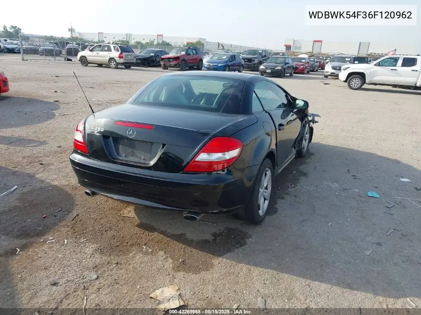 2006 Mercedes-Benz Slk 280 VIN: WDBWK54F36F120962 Lot: 42269968