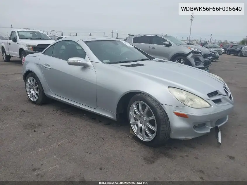2006 Mercedes-Benz Slk 350 VIN: WDBWK56F66F096640 Lot: 42375574