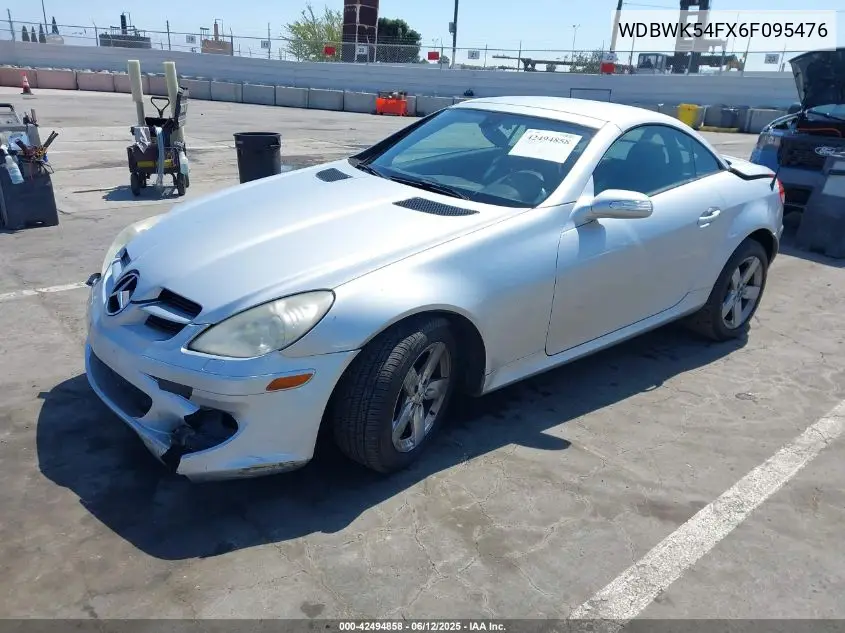 2006 Mercedes-Benz Slk 280 VIN: WDBWK54FX6F095476 Lot: 42494858