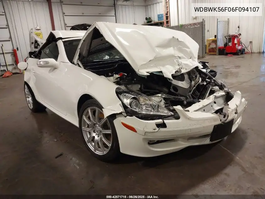 2006 Mercedes-Benz Slk 350 VIN: WDBWK56F06F094107 Lot: 42571715
