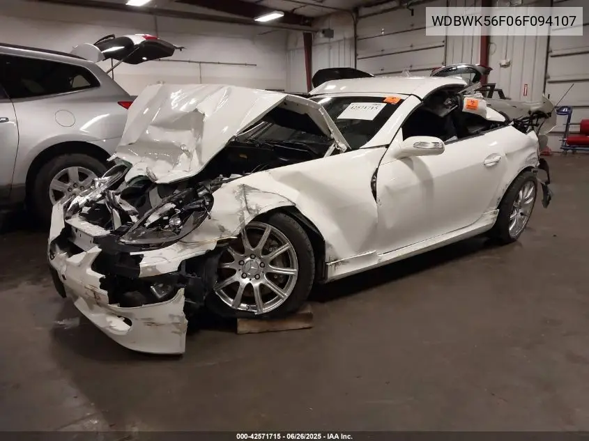 2006 Mercedes-Benz Slk 350 VIN: WDBWK56F06F094107 Lot: 42571715