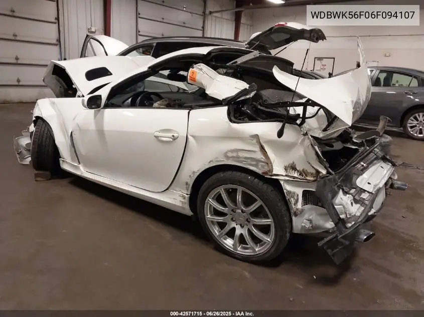 2006 Mercedes-Benz Slk 350 VIN: WDBWK56F06F094107 Lot: 42571715