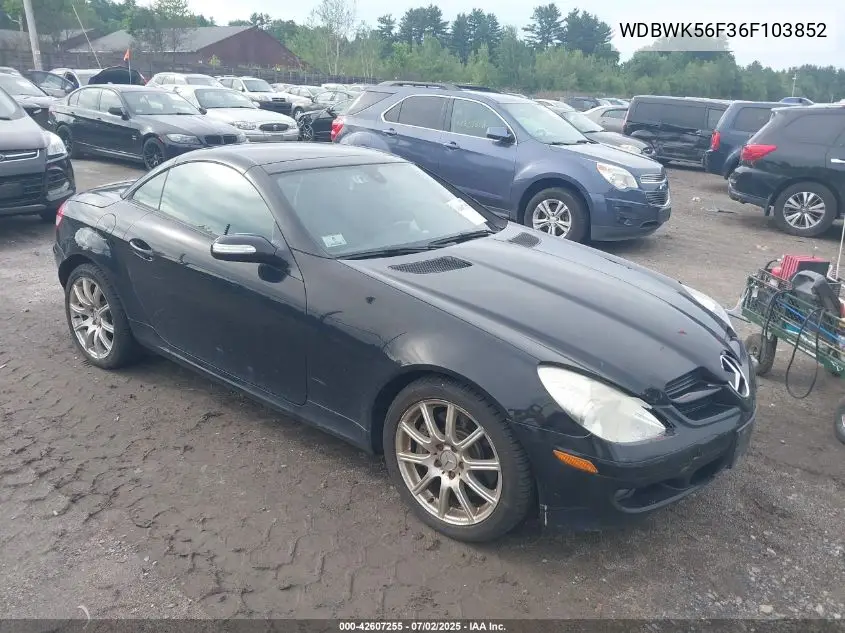 2006 Mercedes-Benz Slk 350 VIN: WDBWK56F36F103852 Lot: 42607255