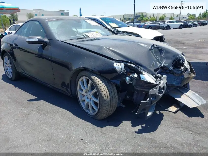 2006 Mercedes-Benz Slk 350 VIN: WDBWK56F96F106691 Lot: 42651206