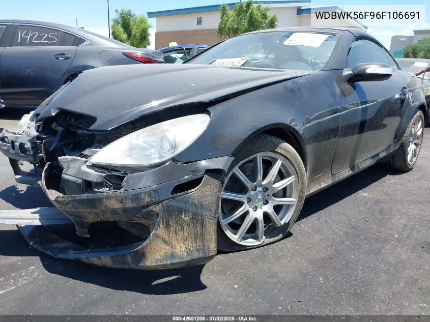 2006 Mercedes-Benz Slk 350 VIN: WDBWK56F96F106691 Lot: 42651206