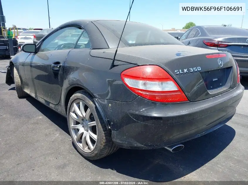 2006 Mercedes-Benz Slk 350 VIN: WDBWK56F96F106691 Lot: 42651206