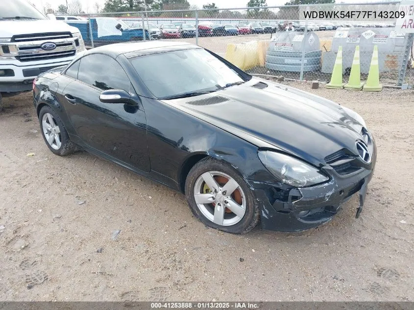 2007 Mercedes-Benz Slk 280 VIN: WDBWK54F77F143209 Lot: 41253888