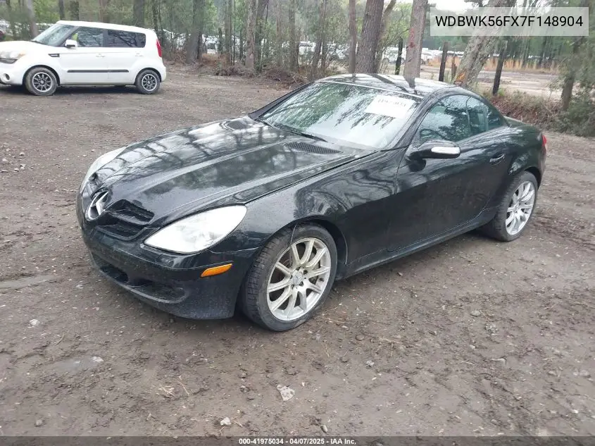 2007 Mercedes-Benz Slk 350 VIN: WDBWK56FX7F148904 Lot: 41975034