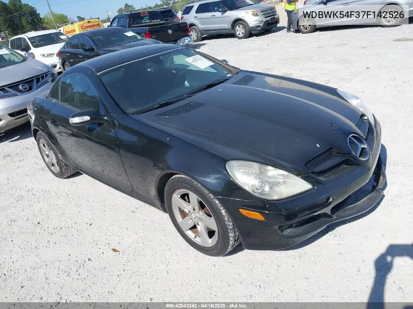 2007 Mercedes-Benz Slk 280 VIN: WDBWK54F37F142526 Lot: 42043242