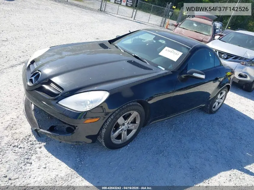 2007 Mercedes-Benz Slk 280 VIN: WDBWK54F37F142526 Lot: 42043242