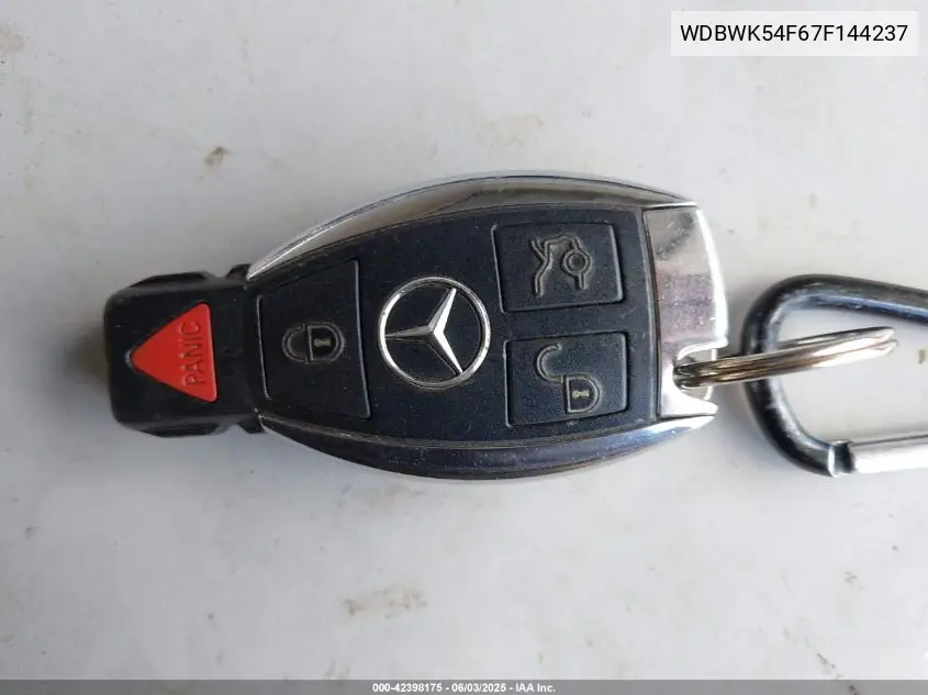 2007 Mercedes-Benz Slk 280 VIN: WDBWK54F67F144237 Lot: 42398175