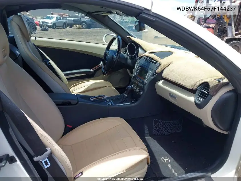 2007 Mercedes-Benz Slk 280 VIN: WDBWK54F67F144237 Lot: 42398175