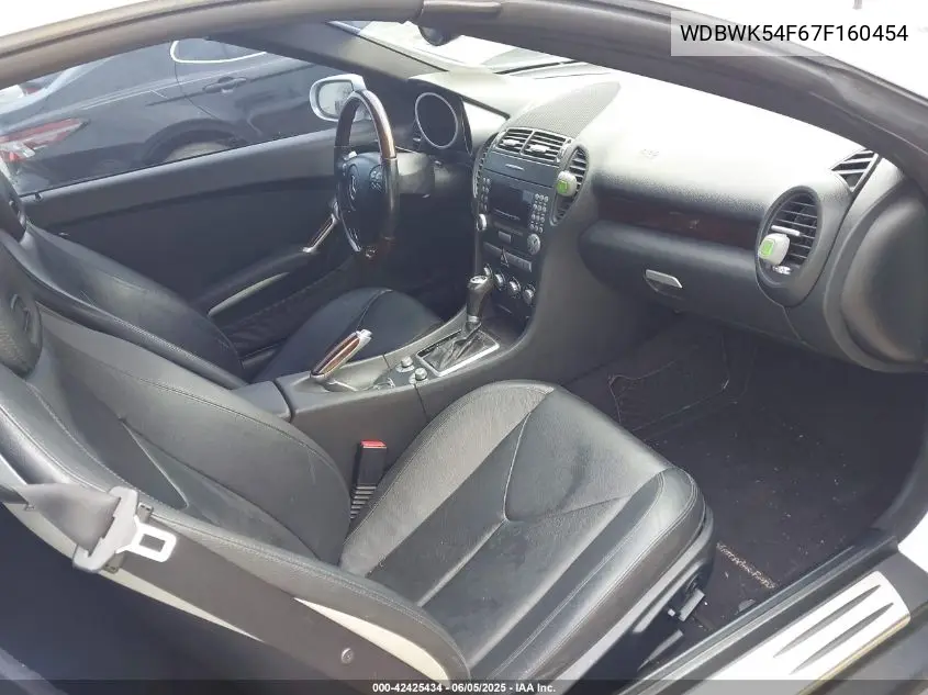 2007 Mercedes-Benz Slk 280 VIN: WDBWK54F67F160454 Lot: 42425434