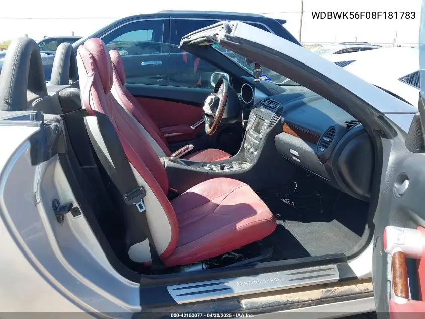 2008 Mercedes-Benz Slk 350 VIN: WDBWK56F08F181783 Lot: 42153077