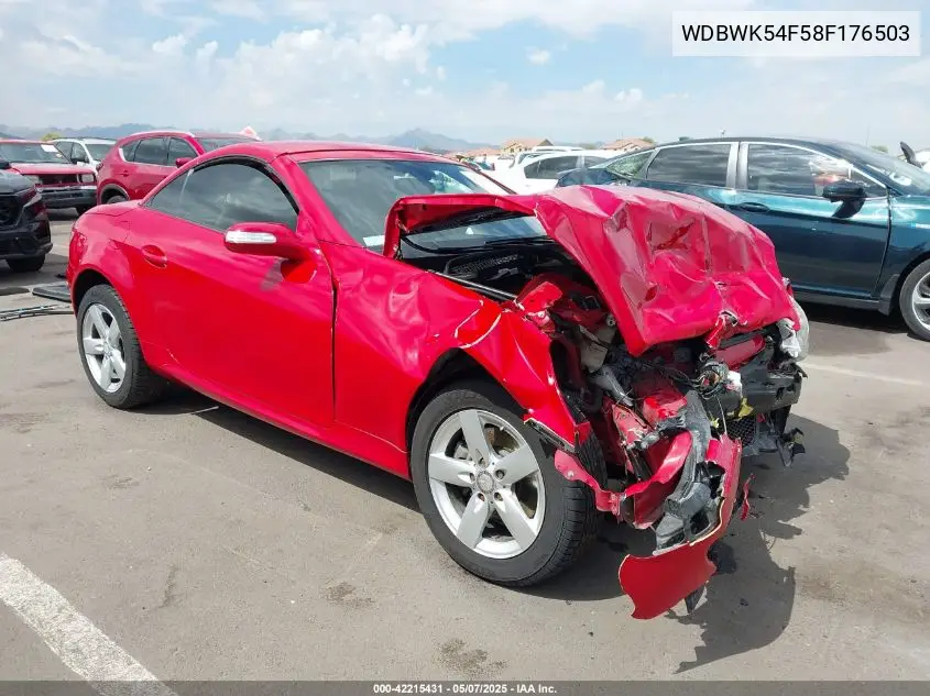 2008 Mercedes-Benz Slk 280 VIN: WDBWK54F58F176503 Lot: 42215431