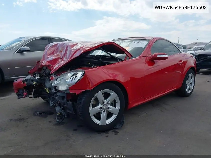 2008 Mercedes-Benz Slk 280 VIN: WDBWK54F58F176503 Lot: 42215431