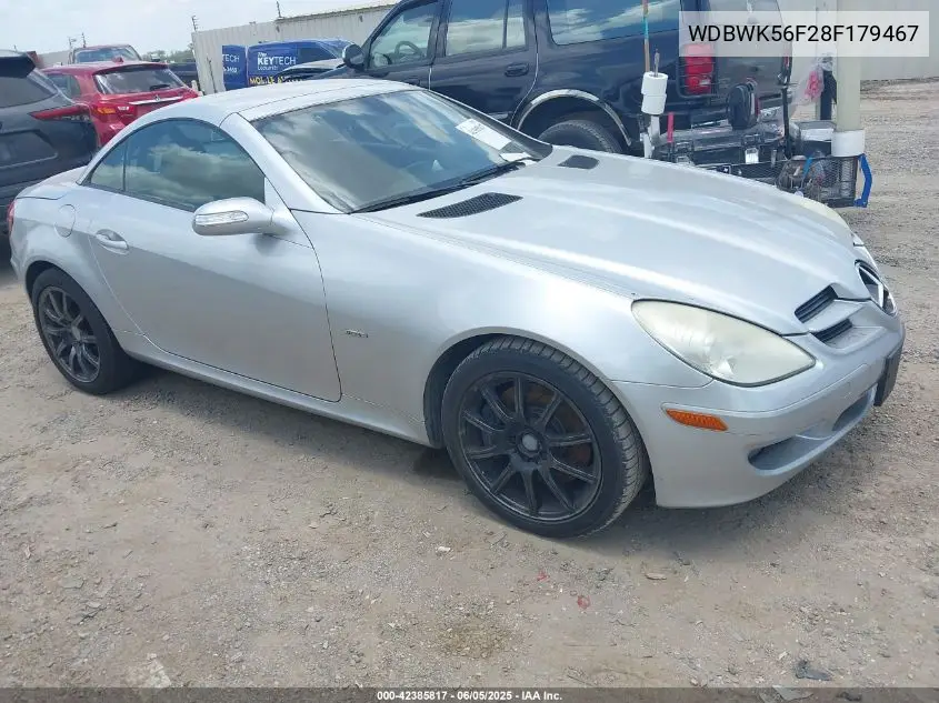 2008 Mercedes-Benz Slk 350 VIN: WDBWK56F28F179467 Lot: 42385817