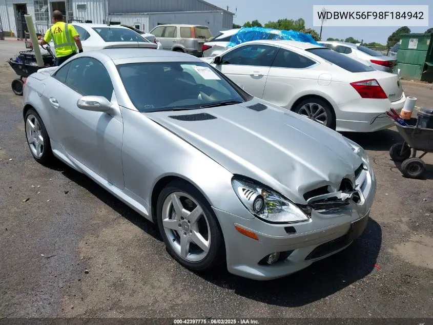 2008 Mercedes-Benz Slk 350 VIN: WDBWK56F98F184942 Lot: 42397775