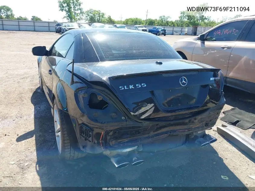 2009 Mercedes-Benz Slk 55 Amg VIN: WDBWK73F69F211094 Lot: 42181024