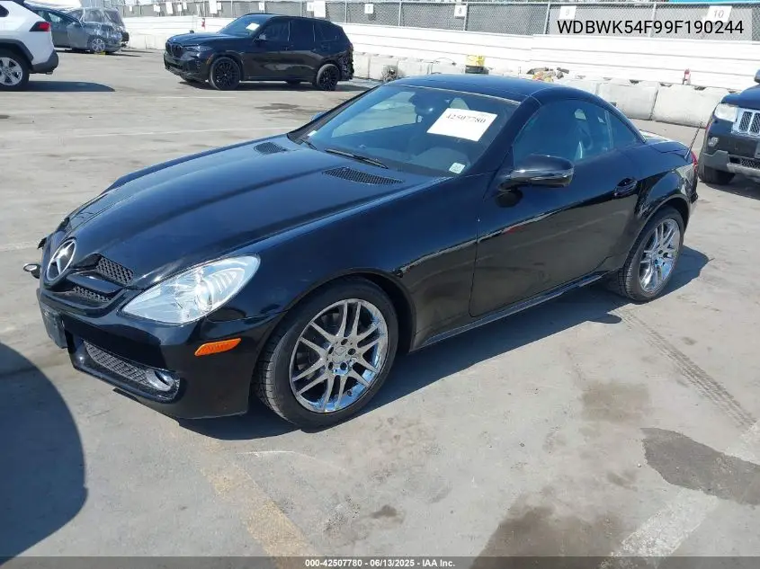 2009 Mercedes-Benz Slk 300 VIN: WDBWK54F99F190244 Lot: 42507780
