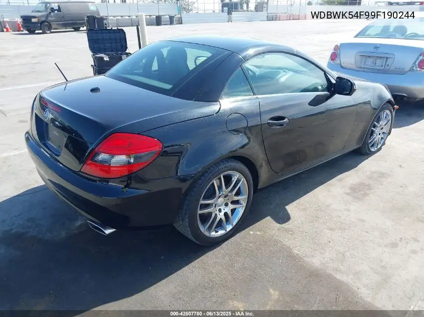 2009 Mercedes-Benz Slk 300 VIN: WDBWK54F99F190244 Lot: 42507780