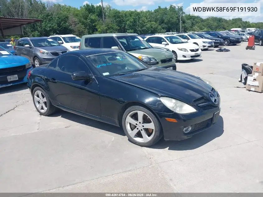2009 Mercedes-Benz Slk 350 VIN: WDBWK58F69F191930 Lot: 42614784