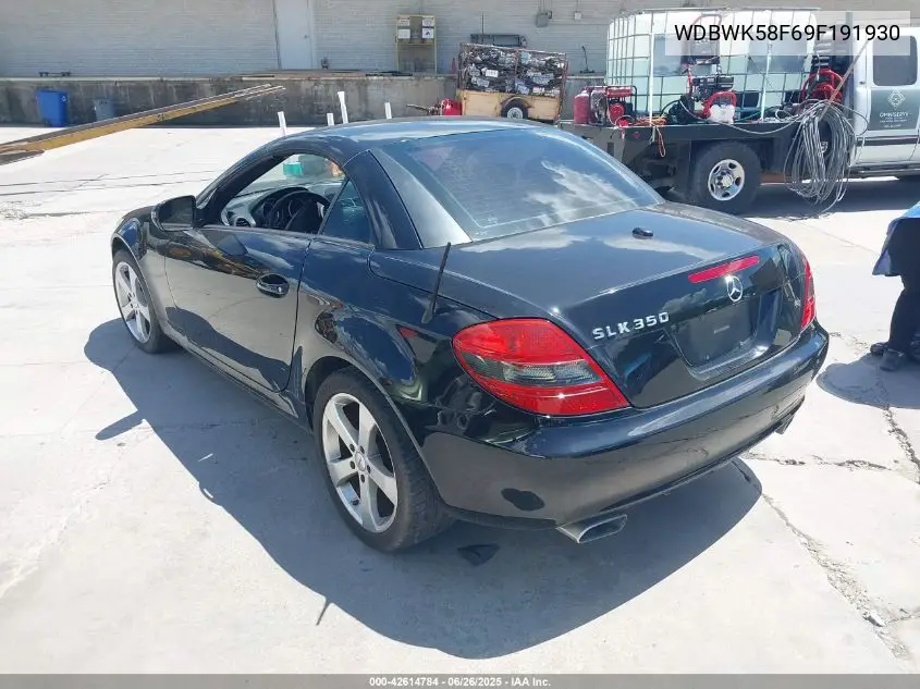 2009 Mercedes-Benz Slk 350 VIN: WDBWK58F69F191930 Lot: 42614784