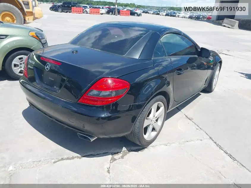 2009 Mercedes-Benz Slk 350 VIN: WDBWK58F69F191930 Lot: 42614784