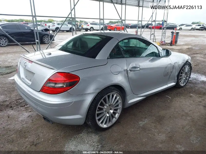2010 Mercedes-Benz Slk 350 VIN: WDBWK5JA4AF226113 Lot: 42109070