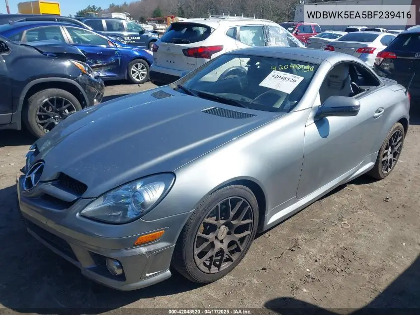 2011 Mercedes-Benz Slk 300 VIN: WDBWK5EA5BF239416 Lot: 42048520