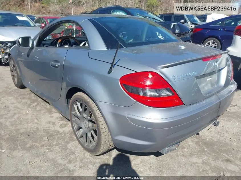 2011 Mercedes-Benz Slk 300 VIN: WDBWK5EA5BF239416 Lot: 42048520